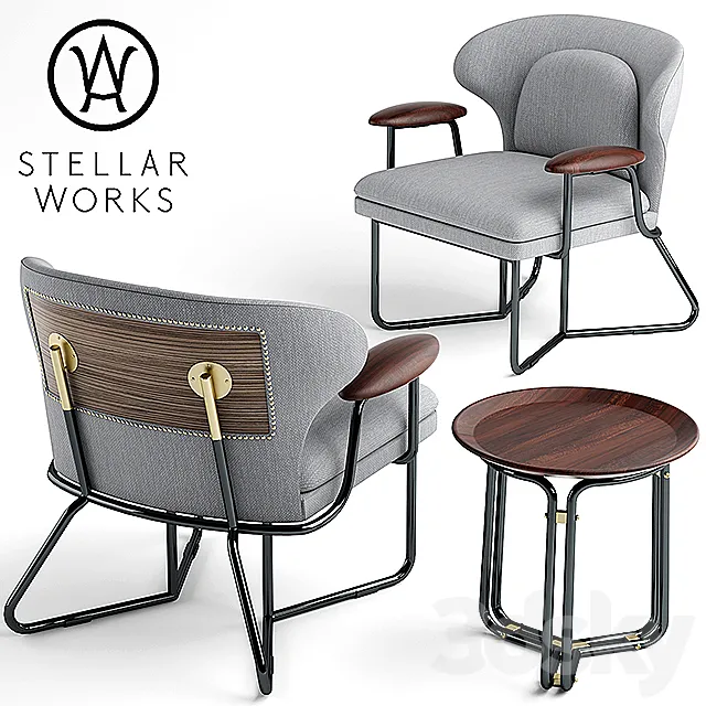 Armchair STELLAR WORKS CHILLAX LOUNGE CHAIR 3DModel