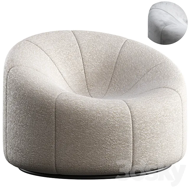 Armchair swivel ligne roset pumpkin 3D Model