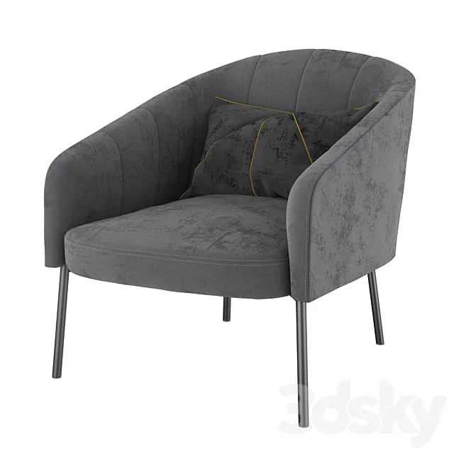 Armchair Tessin 3D Model Armchair Tessin 3D Model
