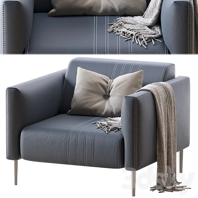Armchair TUXEDO PNO 96x100x h77 3DModel Armchair TUXEDO PNO 96x100x h77 3DModel