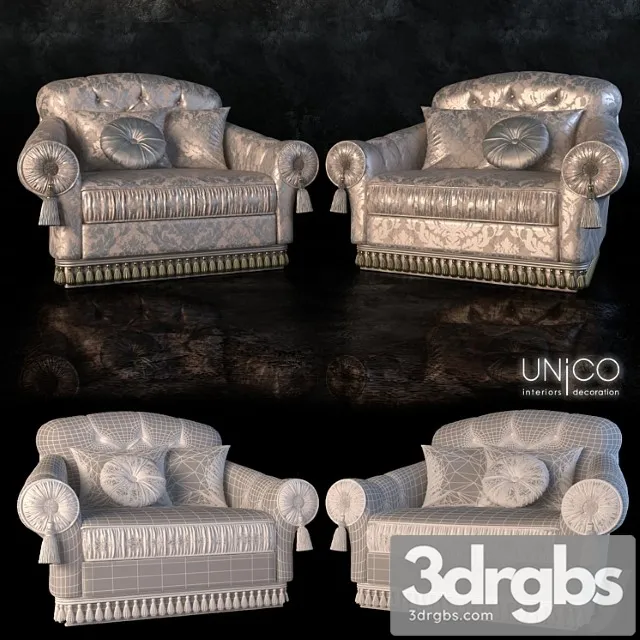 Armchair Unizzo Verdi 3D Model Download Armchair Unizzo Verdi 3D Model Download