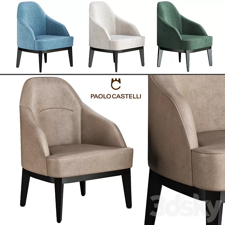 Armchair Venice Bergere Paolo Castelli 3D Model