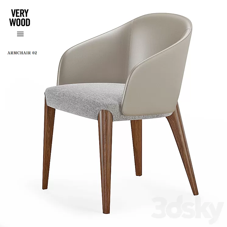 Armchair VeryWood Bellevue 01 3D Model