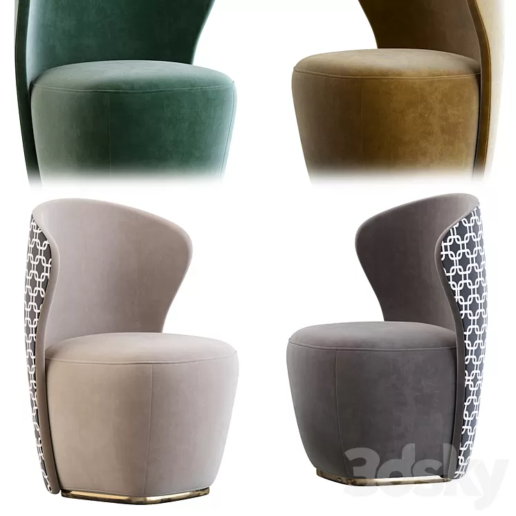 Armchair VORTEX – M Capital Collecti 3D Model Armchair VORTEX – M Capital Collecti 3D Model