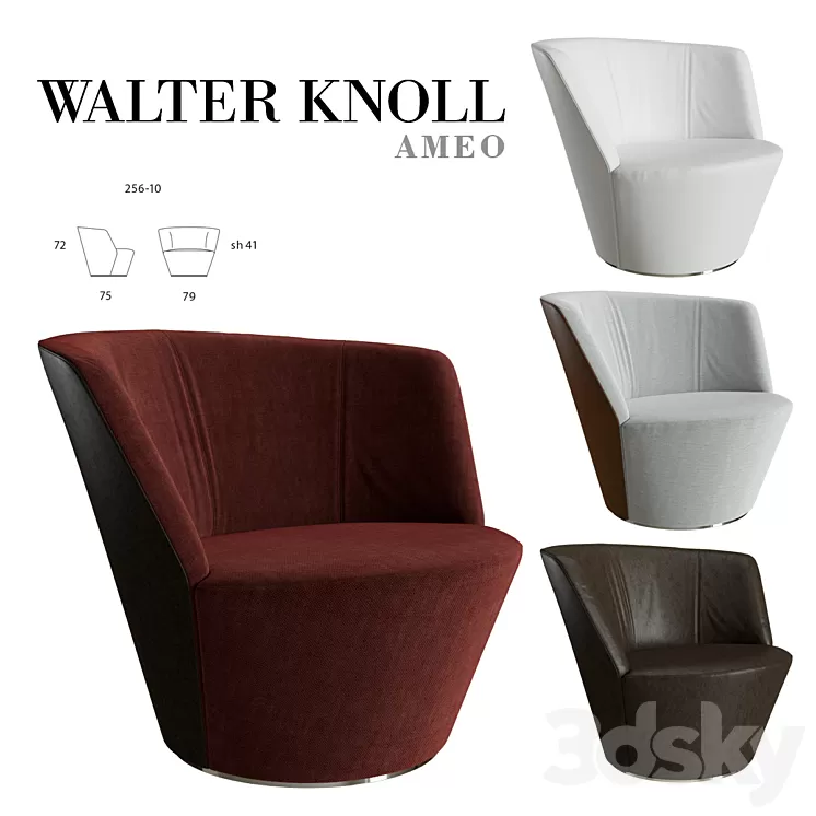 Armchair Walter Knoll Ameo 3D Model