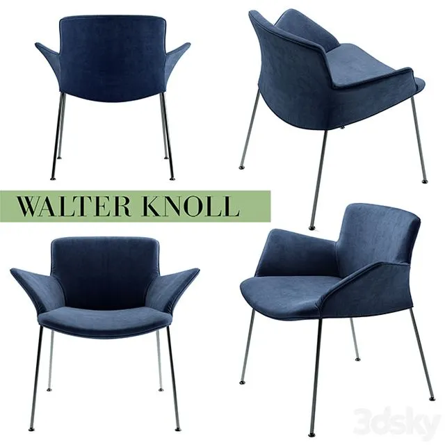 Armchair walter knoll Burgaz Chair 3D Model Armchair walter knoll Burgaz Chair 3D Model