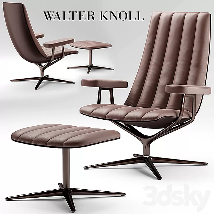 Armchair walter knoll Healey Lounge 3D Model