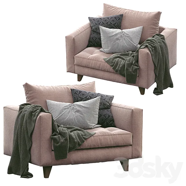 Armchair willy slim by marac 3D Model