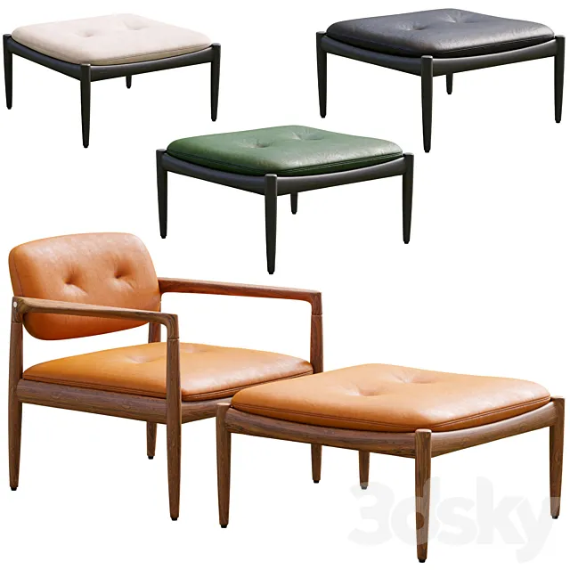 Armchair Yoko By Minotti 3D Model Armchair Yoko By Minotti 3D Model