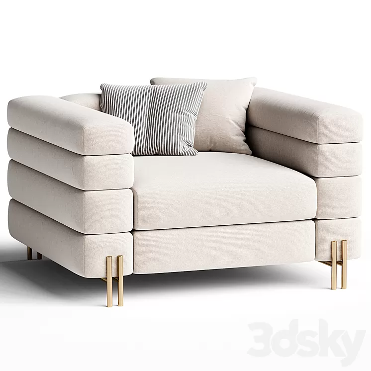 Armchair York 3D Model Armchair York 3D Model