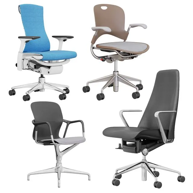 Armchairs Herman Miller (for office) 3D Model