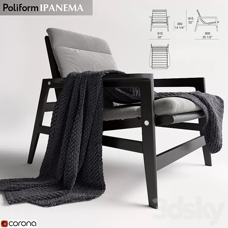 ARMCHAIRS – POLIFORM | Ipanema 3D Model