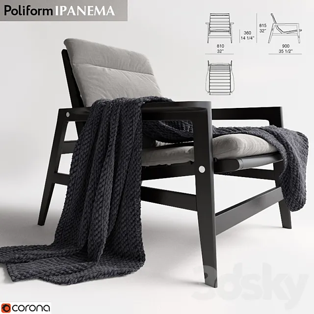 ARMCHAIRS – POLIFORM | Ipanema 3DModel