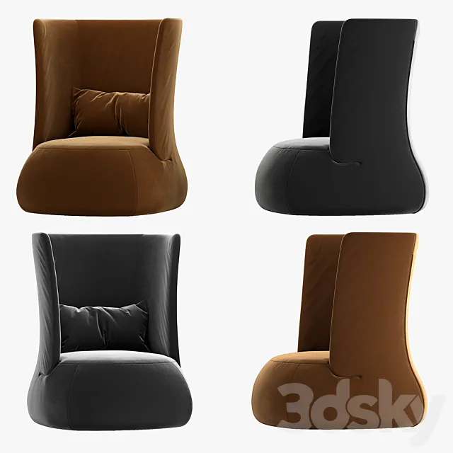 Armhair Fat sofa FS91A 3D Model Armhair Fat sofa FS91A 3D Model
