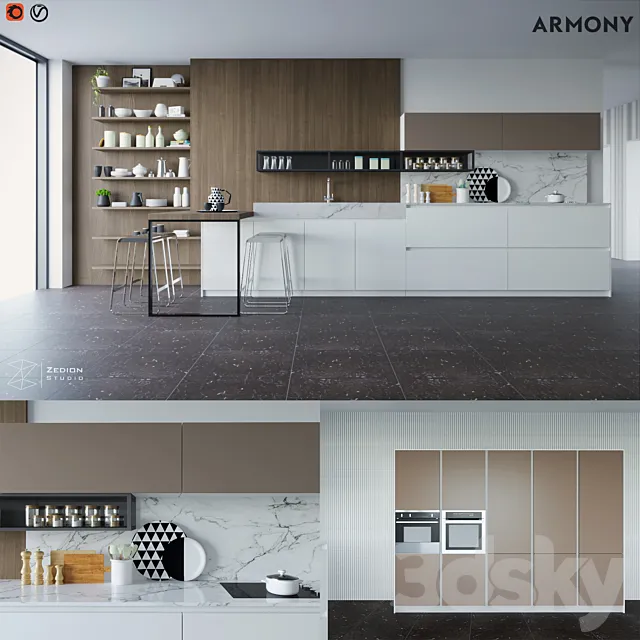 Armony-T16 kitchen 3D Model