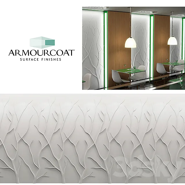 Armourcoat elm 3d panel 3D Model Armourcoat elm 3d panel 3D Model
