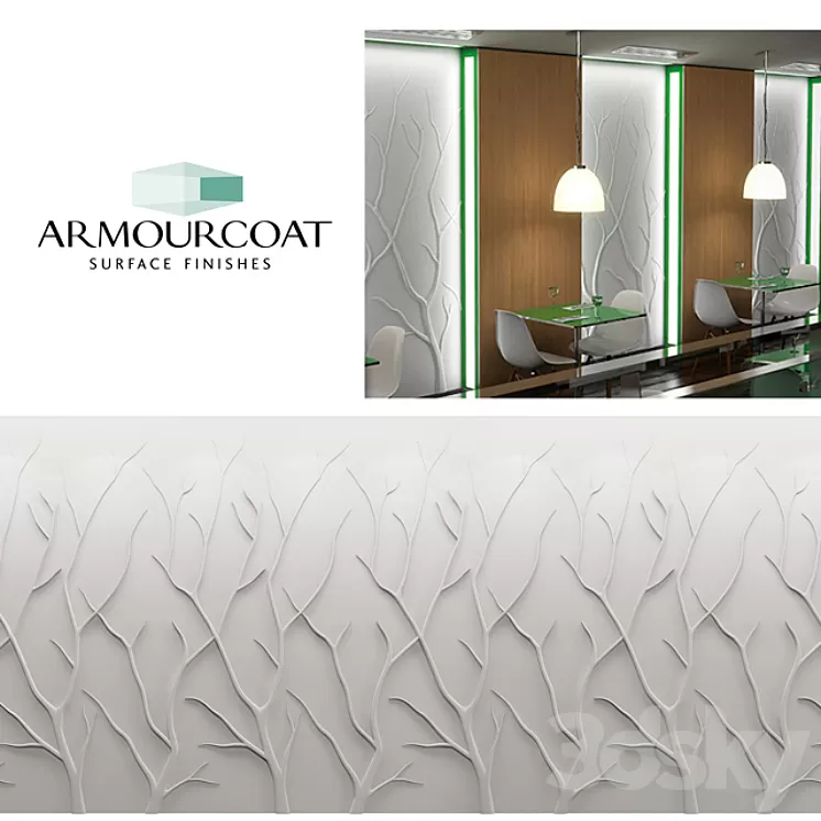 Armourcoat elm 3d panel 3D Model