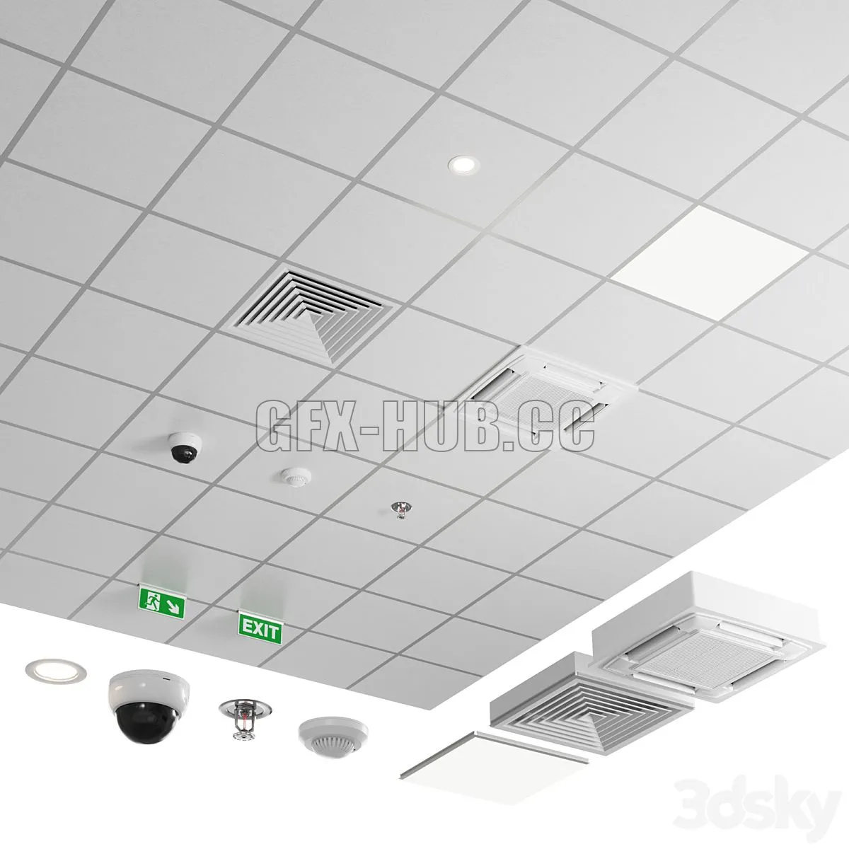 Armstrong ceiling classic 3D Model Armstrong ceiling classic 3D Model