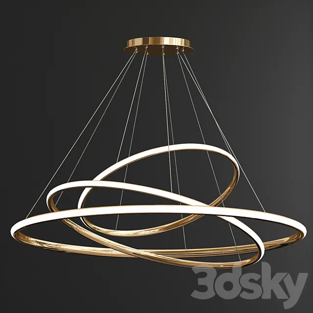 ARO Cluster Ring Chandelier 3D Model ARO Cluster Ring Chandelier 3D Model