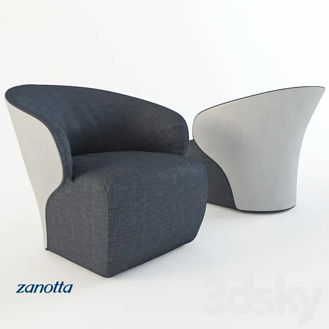 Arom chair factory Zanotta 3D Model Arom chair factory Zanotta 3D Model