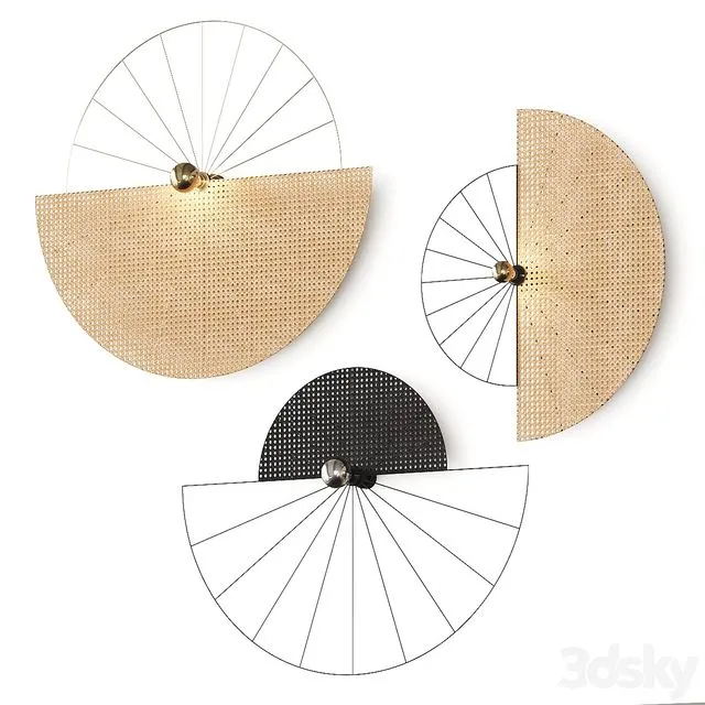 Aromas del Campo Ghaban Rattan Wall Lamps 3D Model Aromas del Campo Ghaban Rattan Wall Lamps 3D Model