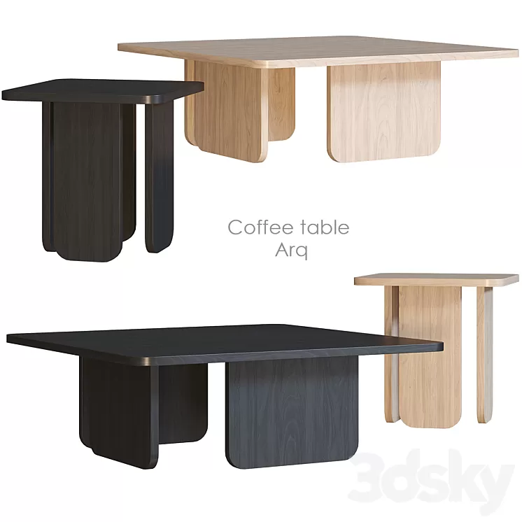 Arq TEULAT Coffee table 3D Model Free Download