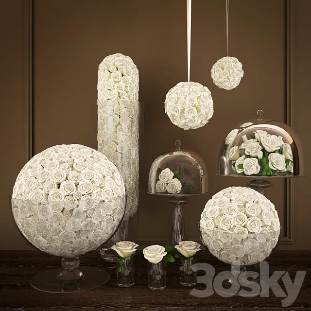 Arrangement of roses 3D Model