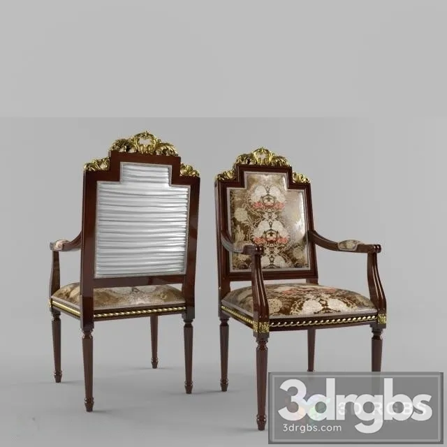 Arredamenti Amadeus 1609 Art Chair 3D Model Download