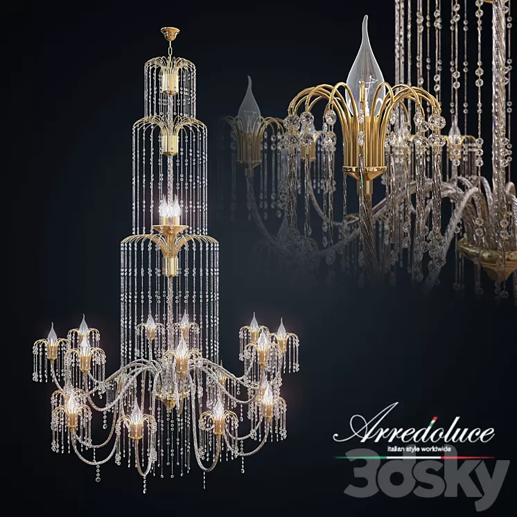 Arredo Luce Chandelier 406 3D Model Arredo Luce Chandelier 406 3D Model