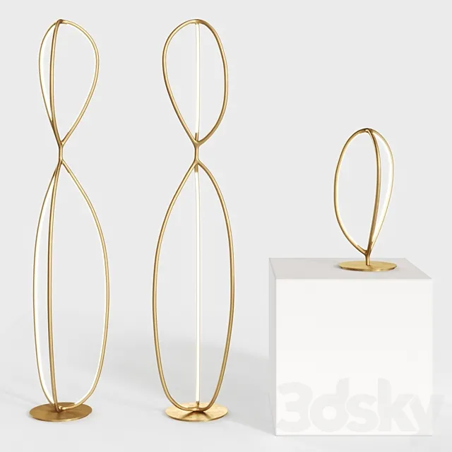 Arrival Floor and Table lamps 3D Model