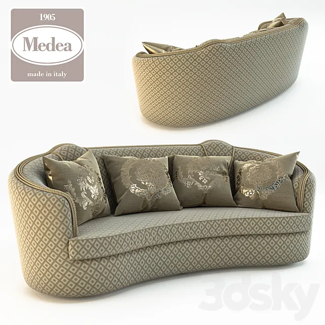 Art. 463 Divano (without Capito) 3D Model Art. 463 Divano (without Capito) 3D Model