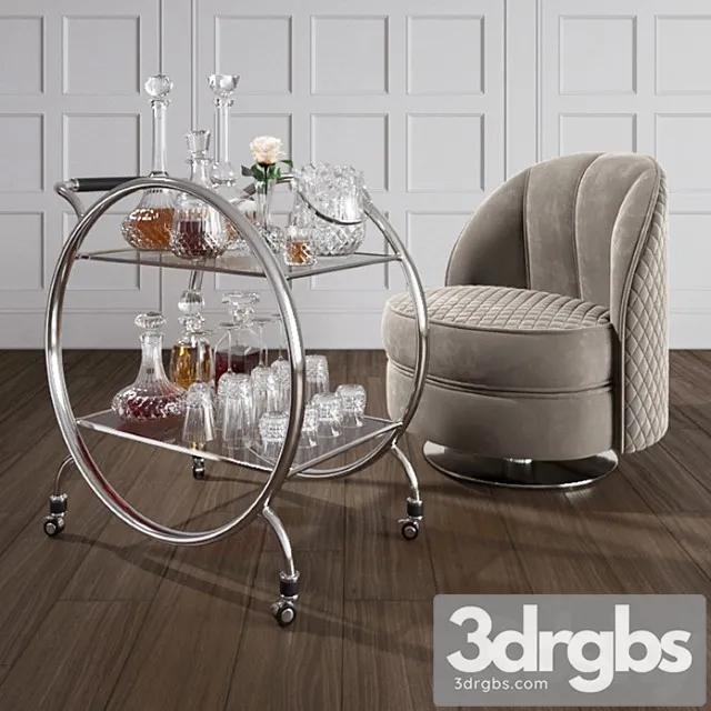 Art deco bar set 3D Model Download Art deco bar set 3D Model Download