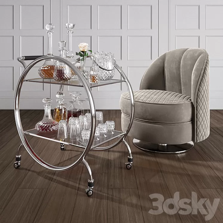 Art Deco Bar set 3D Model