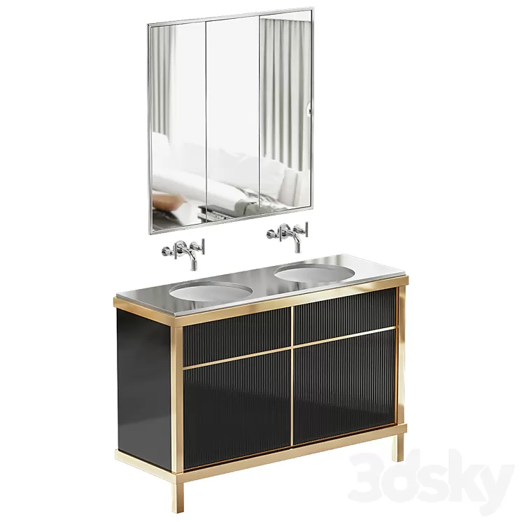 Art Deco Bathroom Vanity 3D Model Art Deco Bathroom Vanity 3D Model