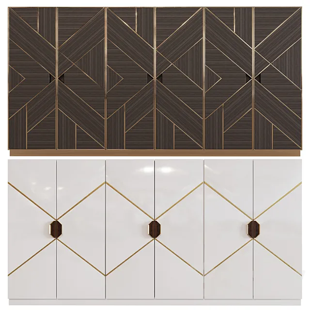 Art Deco Cabinets 01 3DModel