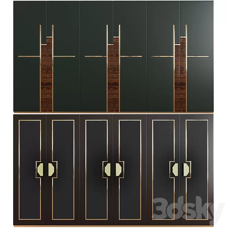Art Deco Cabinets 02 3D Model