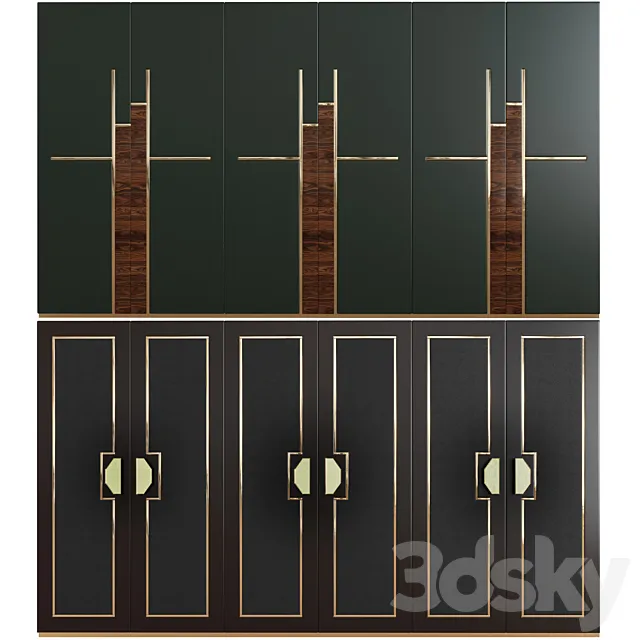 Art Deco Cabinets 02 3DModel Art Deco Cabinets 02 3DModel