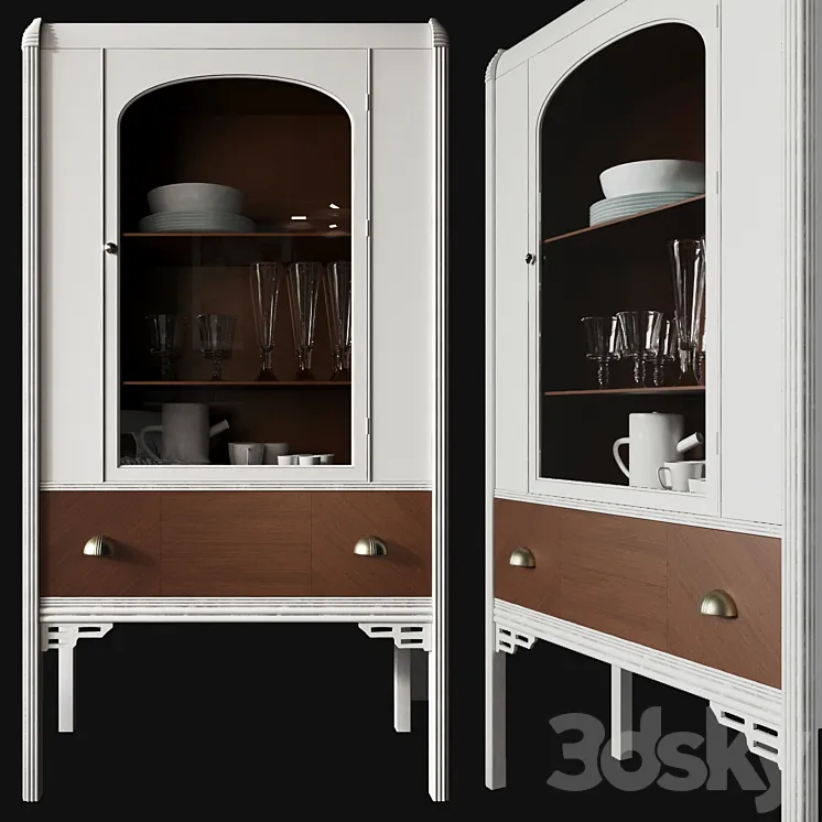 Art Deco China Hutch 3D Model Free Download