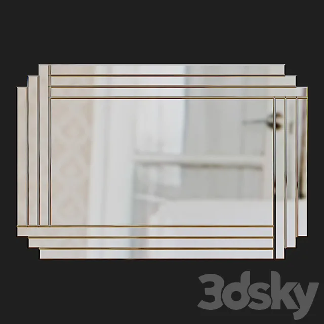 Art Deco Mirror 3D Model