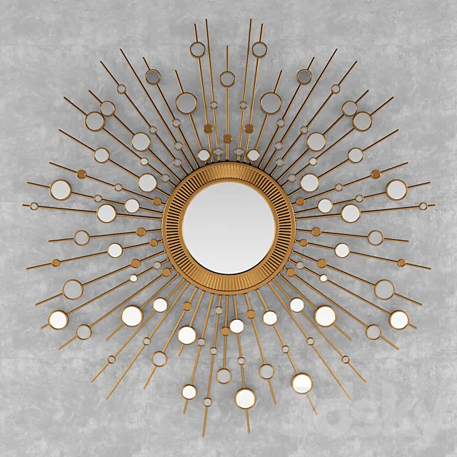 Art deco mirror 3DModel Art deco mirror 3DModel