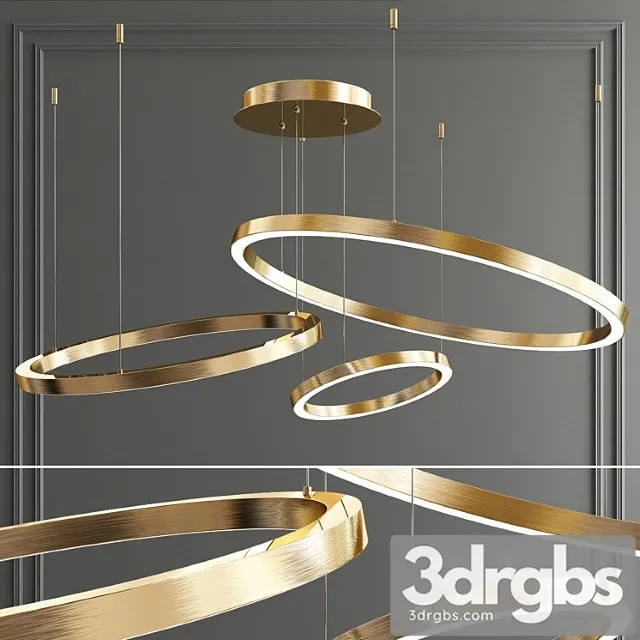 Art deco ring hoops led chandelier 3D Model Download Art deco ring hoops led chandelier 3D Model Download