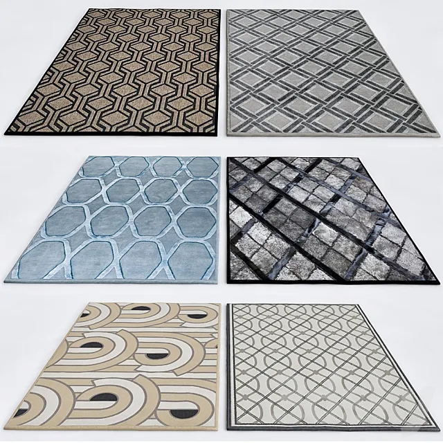 Art Deco Rugs 3D Model Art Deco Rugs 3D Model