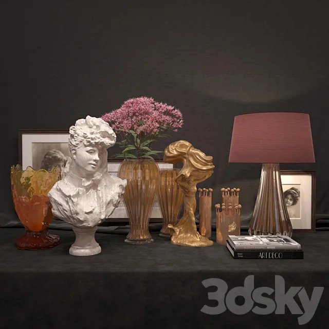 Art Deco set 3D Model