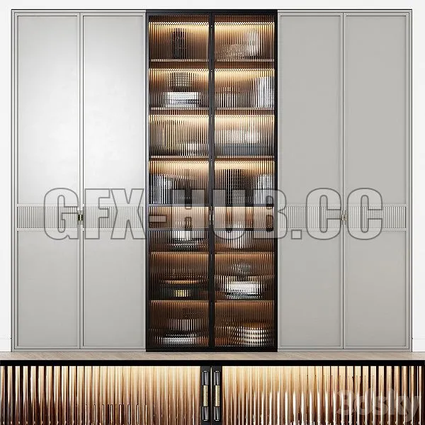 Art Deco Style Wardrobe 13 3D Model Art Deco Style Wardrobe 13 3D Model