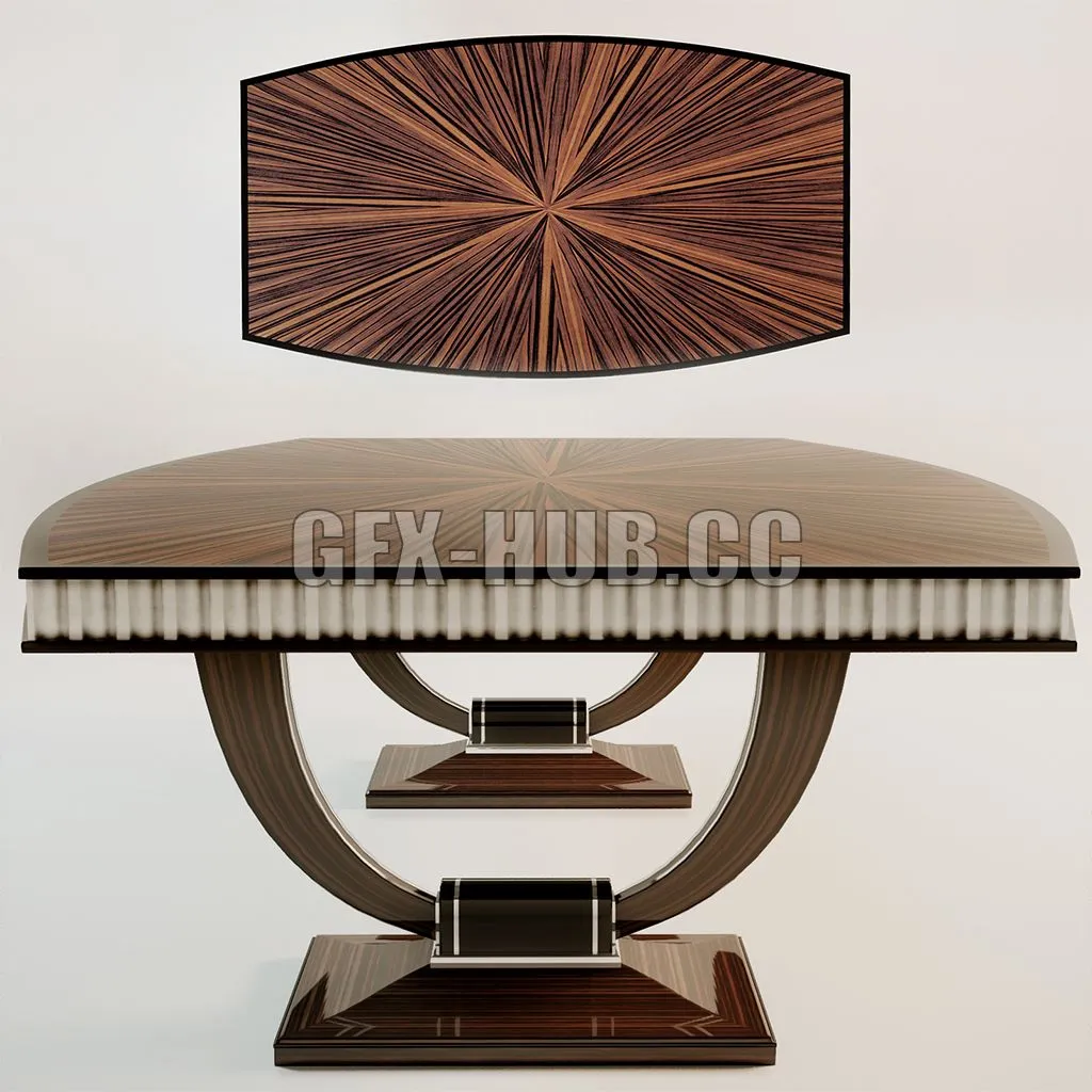 Art deco table 3D Model Art deco table 3D Model