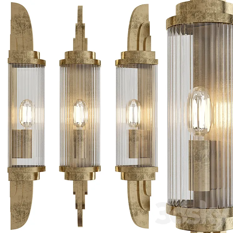 Art deco wall sconce 3D Model Free Download