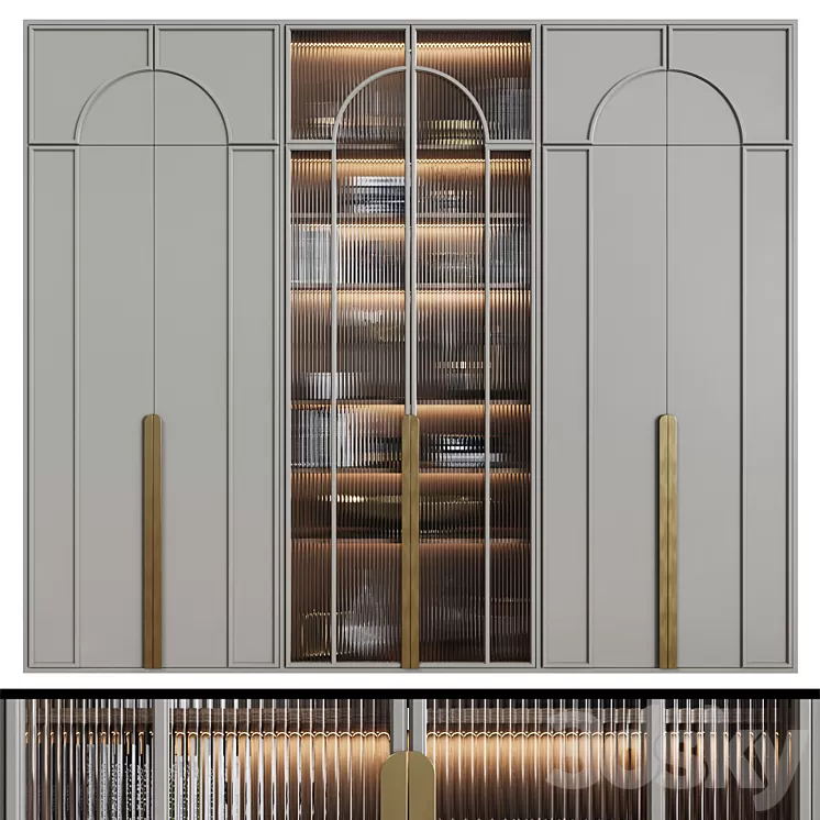 Art Deco Wardrobe 14 3D Model Free Download
