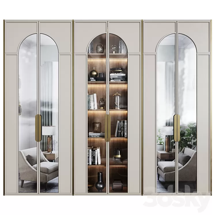 Art Deco Wardrobe 15 3D Model Art Deco Wardrobe 15 3D Model