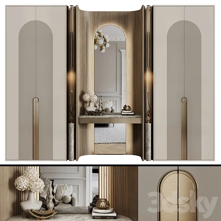 Art Deco Wardrobe 18 3D Model Free Download