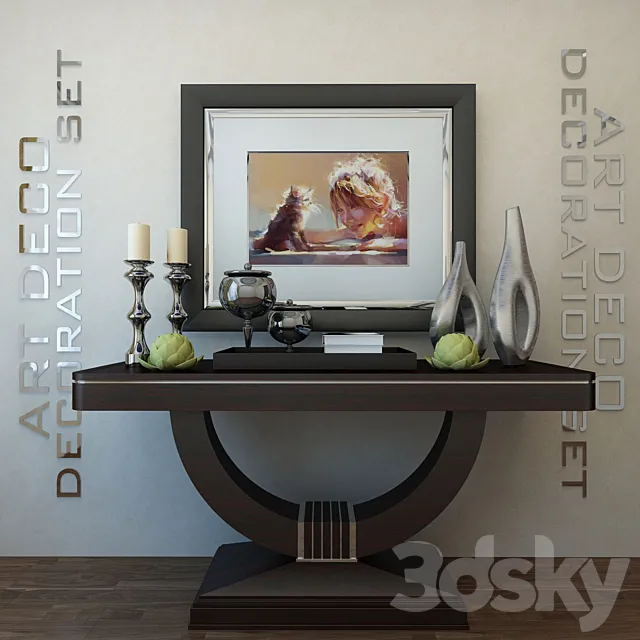 Art decor decorative set №3 3D Model